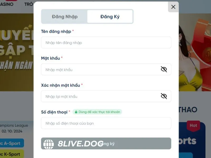 Điền các thông tin cần thiết được hệ thống yêu cầu