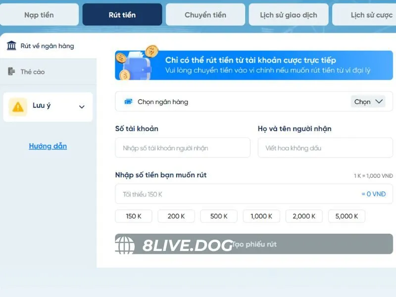 Thanh toán qua ngân hàng được nhiều người chơi lựa chọn